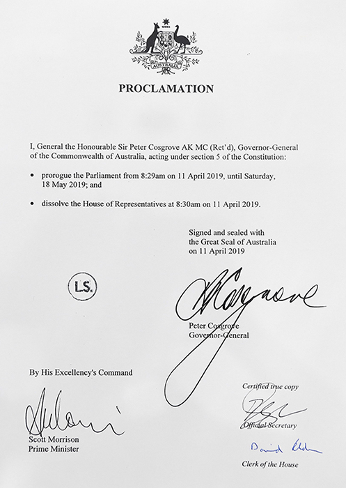 Proclamation 2019